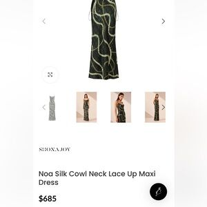 Shona Joy - noa silk long sleeve lace up maxi dress